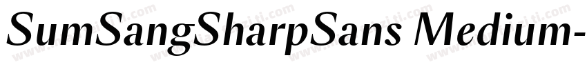 SumSangSharpSans Medium字体转换